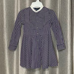 Ralph Lauren Girls' Striped Cotton Poplin Dress